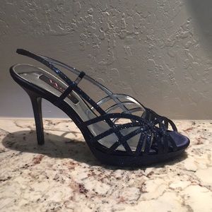 Nina Navy Glitter Heels
